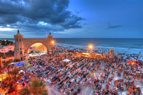 Daytona beach events - October 17-20, 2024. Outdoor concerts, demo rides, bike shows, vendors, and more! Check back often as more information is being added all the time. Submit a Biketoberfest® event. Celebrate the adventure of Biketoberfest events! View our calendar of events and find motorcycle races, food, and live music happening in Daytona Beach, FL.